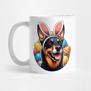 Working Kelpie Celebrates Easter with Bunny Ear Headband Mug